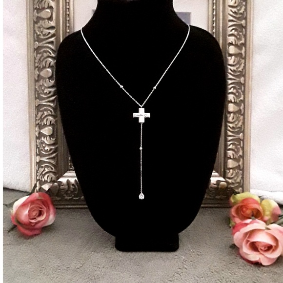 NEW LONG S925 FAITH,  LOVE "Y" NECKLACE - Picture 4 of 6